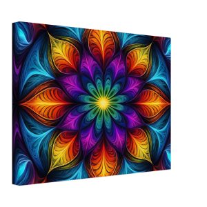 Harmony Unveiled: Radiant Mandala on Canvas