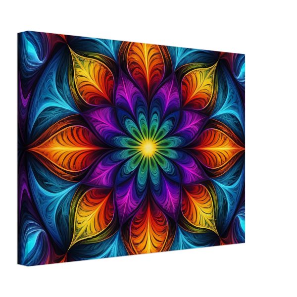 Harmony Unveiled: Radiant Mandala on Canvas