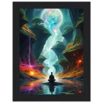 Mystic Serenity: Premium Framed Poster A Cosmic Meditation 6