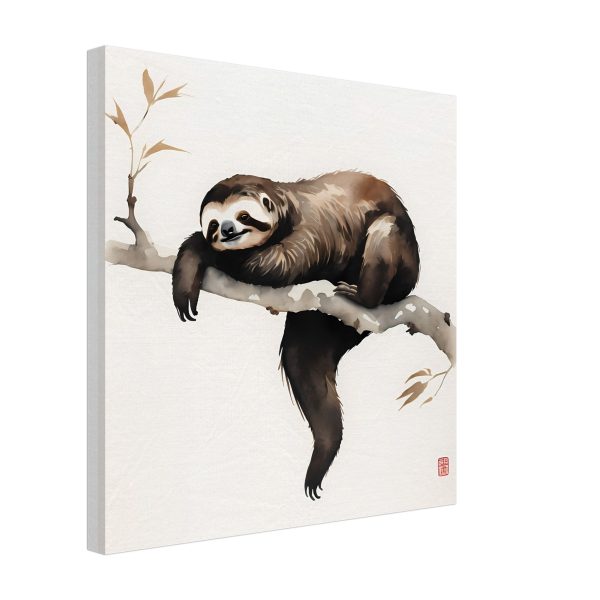 Embrace Peace with the Minimalist Zen Sloth Print 4