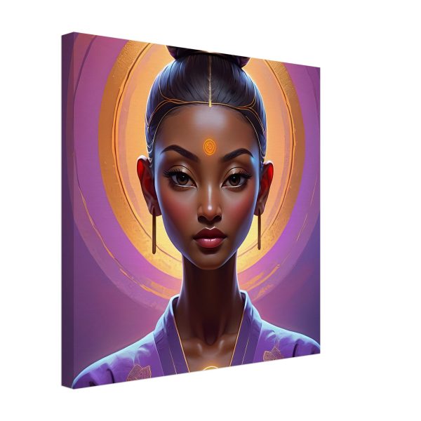 A Radiant Reverie: The Woman Buddhist Art Canvas 11