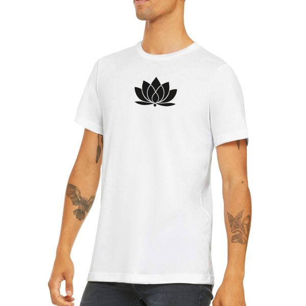 Elegance in Simplicity: Zen Black Lotus Unisex T-shirt