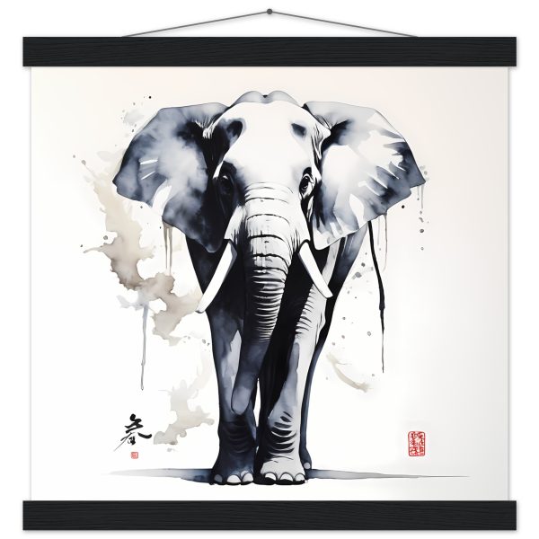 Harmony in Hues: The Majestic Zen Elephant Print 18