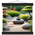 Tranquil Zen Garden: Premium Poster with Magnetic Hanger 8