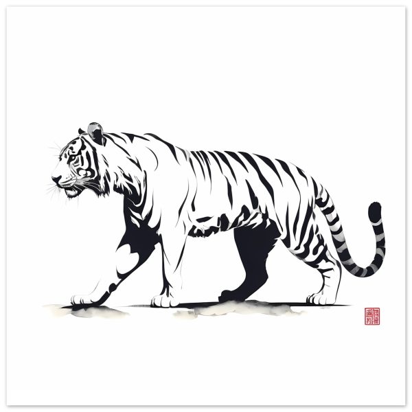 Monochrome Tiger Canvas Print 18