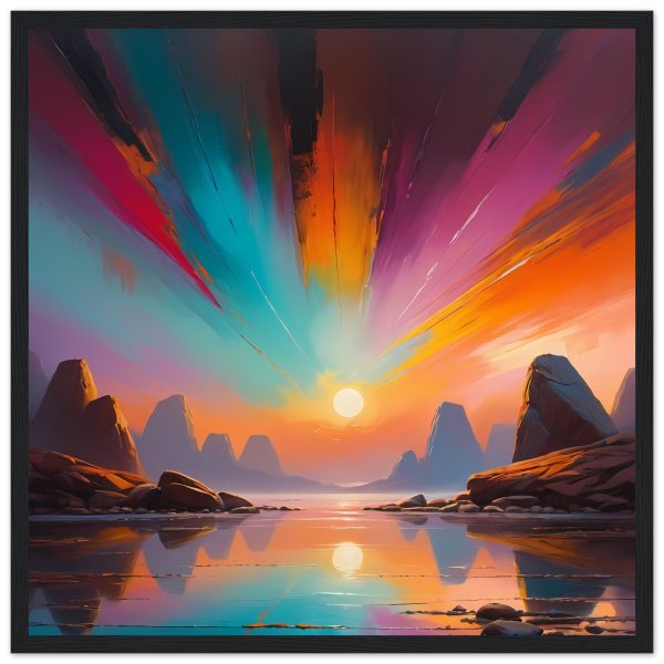Zen Elegance: Symphony of Light and Color Framed Poster