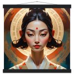 Elegant Intrigue: Premium Matte Poster of a Mysterious Beauty 5