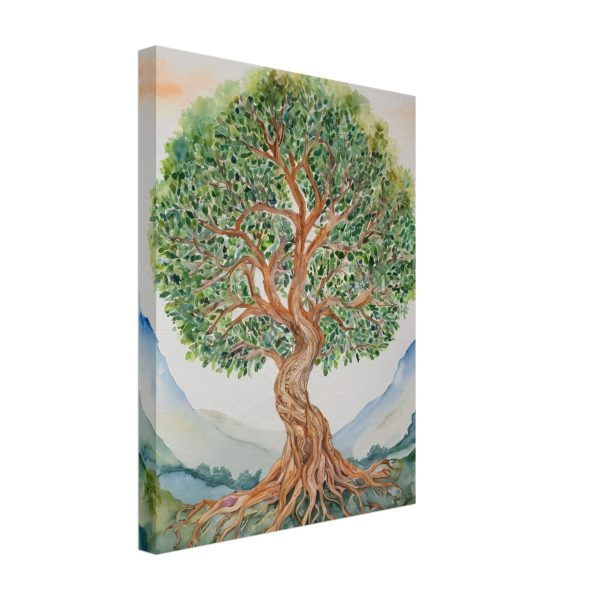 Tranquil Tree in Watercolour Wall Art 7