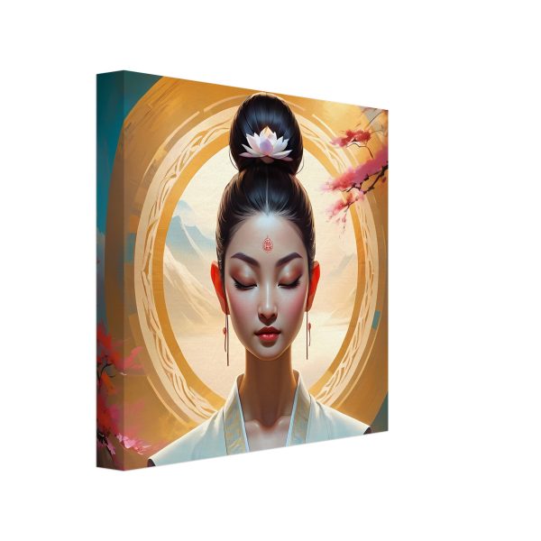 Woman Buddhist Meditating Canvas: A Visual Journey to Enlightenment 16