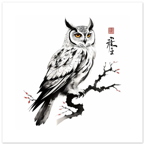 Harmony in Monochrome: Exploring the Allure of the Zen Owl Print 10