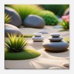 Zen Garden Tranquility: Elegance in Canvas 6
