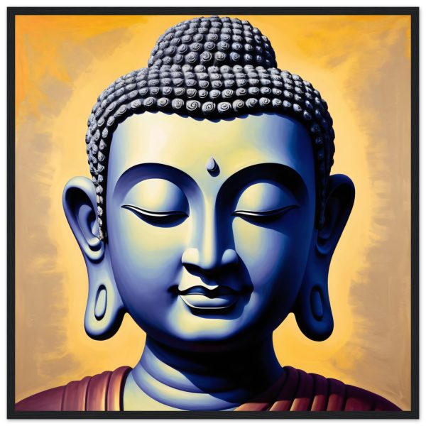 Serenity Canvas: Buddha Head Tranquility for Your Space 3