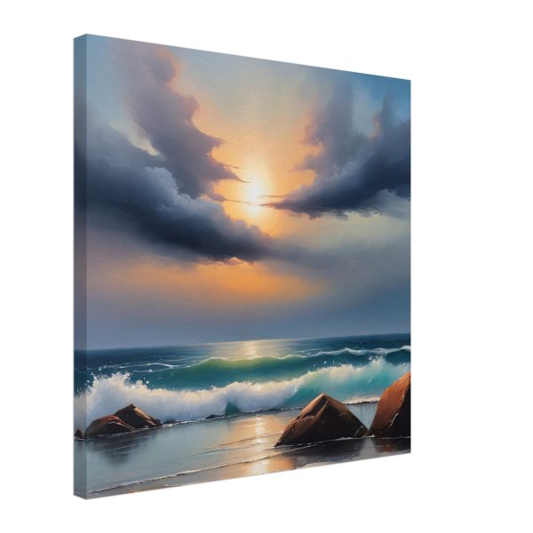 Nature’s Symphony: A Sunset Beach Canvas 17