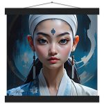 Enigmatic Beauty: Mysterious Maiden Poster with Hanger 8