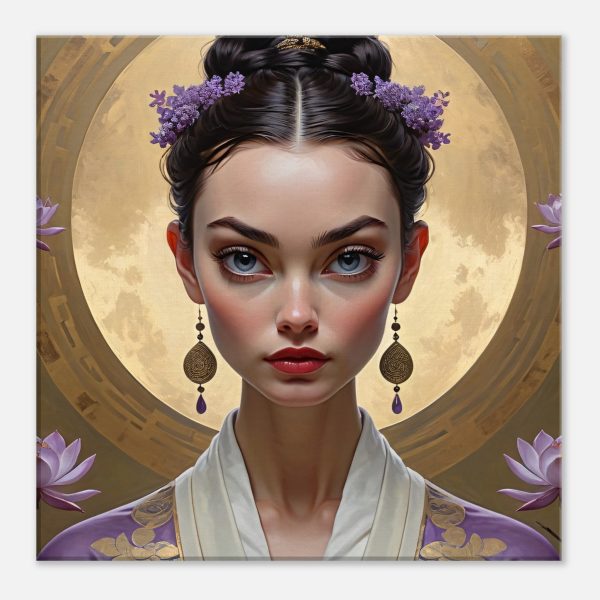Graceful Lotus Blooms: Canvas Artistry for Elegance 4