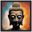 Mystic Luxe: Buddha Head Canvas of Tranquil Intrigue 24