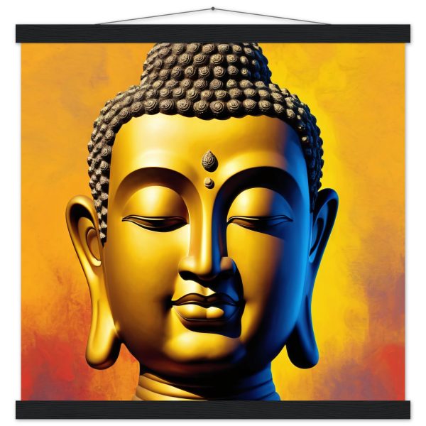 Zen Fusion: Buddha Head Elegance for Vibrant Spaces 3