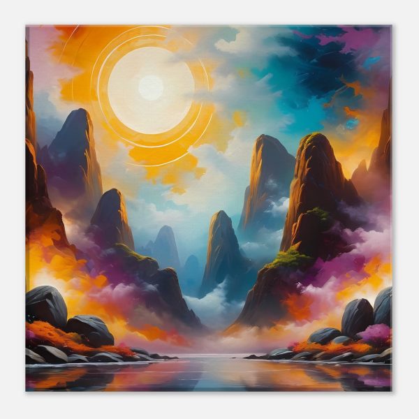 Majestic Mountain Sunset Canvas Print 3