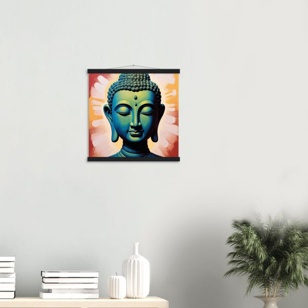 The Blue and Green Buddha Head Canvas 15