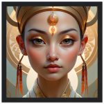 Elegance Unveiled: Golden Zen Enchantress Framed Poster 6
