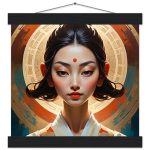Elegant Intrigue: Premium Matte Poster of a Mysterious Beauty 8