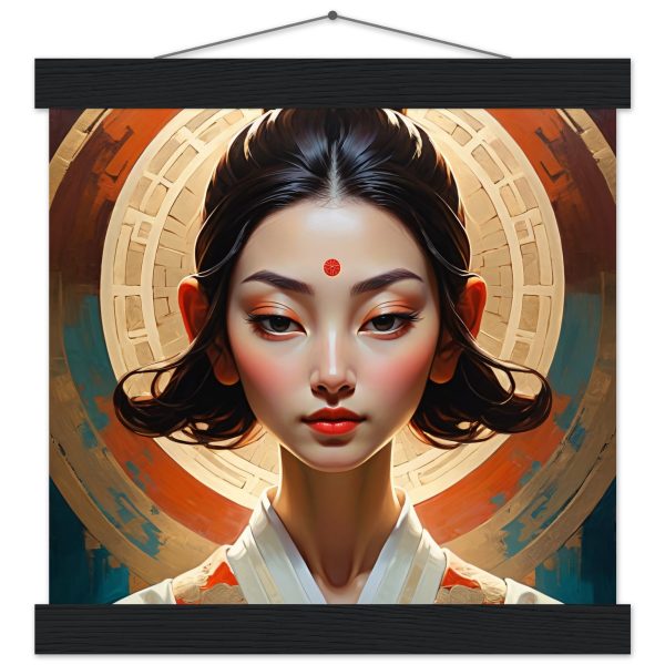 Elegant Intrigue: Premium Matte Poster of a Mysterious Beauty 4