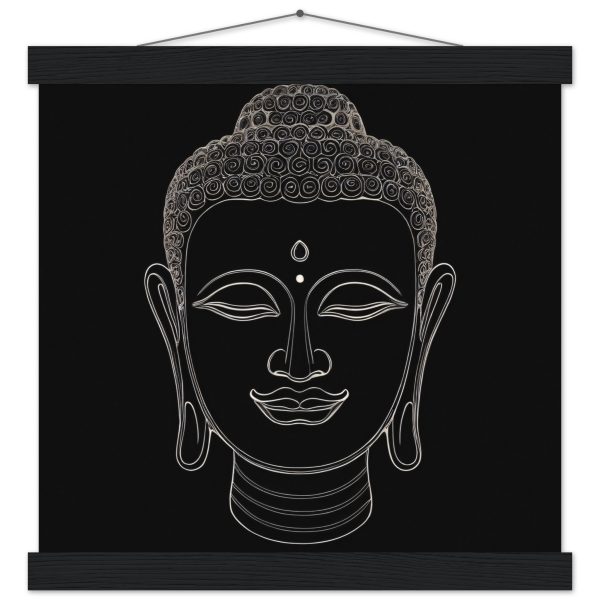 Monochrome Buddha Head Wall Art 5