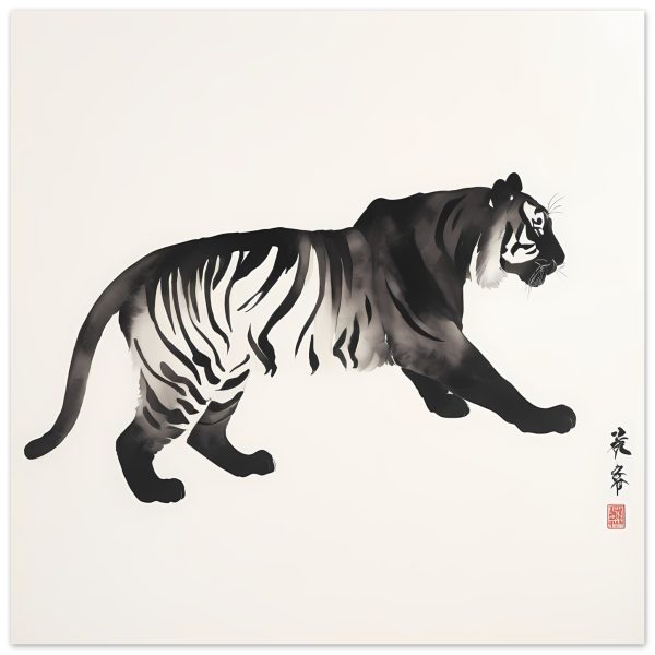 Unleashing Elegance: The Zen Tiger Canvas Print 14
