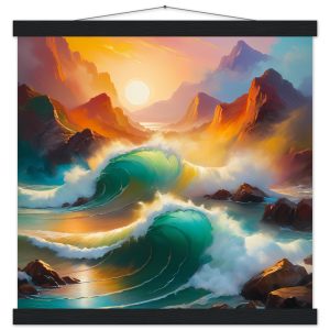 Zen Waves: Premium Poster with Hanger for Tranquil Spaces