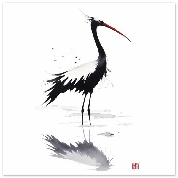 The Graceful Crane in Traditional Japanese Splendor 5