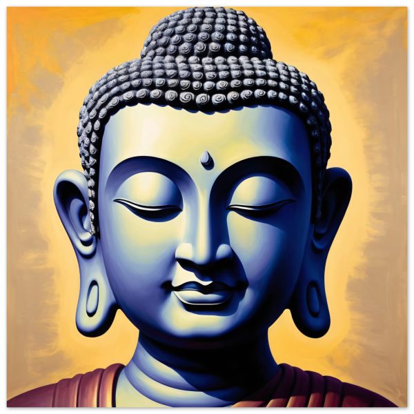 Serenity Canvas: Buddha Head Tranquility for Your Space 8