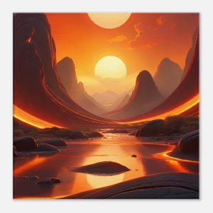 Crimson Majesty – Zen Sunset Canvas Print