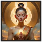 Sunrise Serenity: Framed Zen Meditation Art