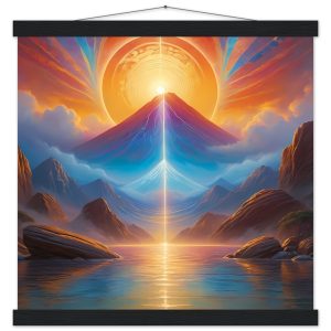 Zen Sunrise in the Mystical Mountains – Premium Poster