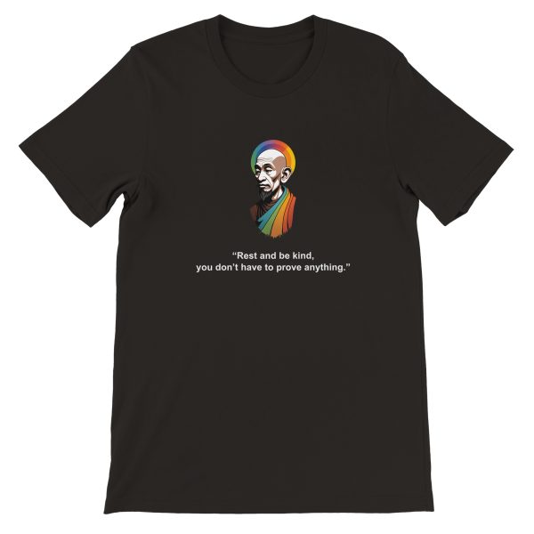 Radiate Kindness: Zen Rainbow Monk T-shirt 4