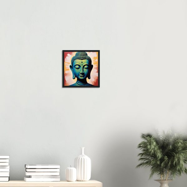 The Blue and Green Buddha Head Canvas 17