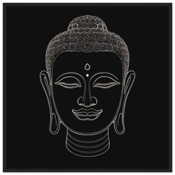 Monochrome Buddha Head Wall Art 17