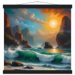 Ocean Bliss at Dawn – Premium Poster with Hanger 5