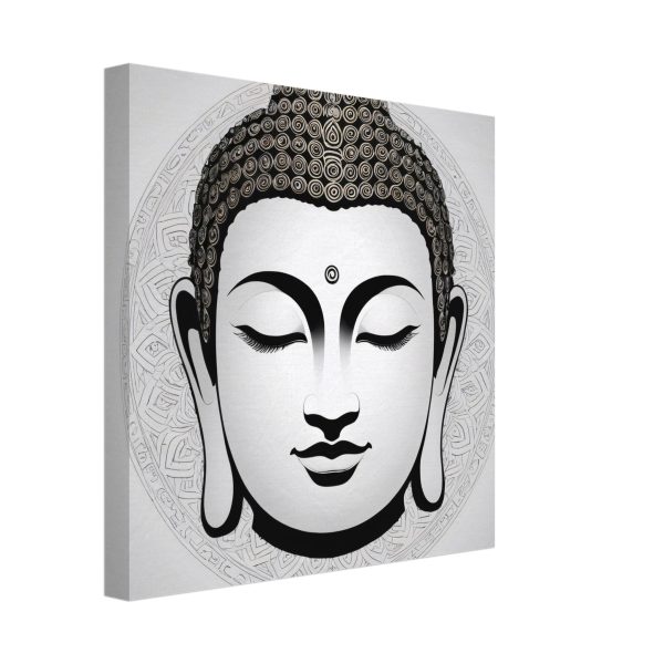 Buddha Mask Canvas Unveils Tranquil Elegance 10