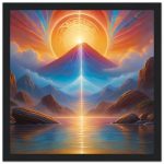 Mystical Sunrise Bliss – Wooden Framed Zen Poster 5