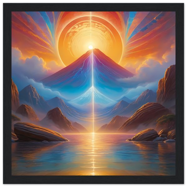 Mystical Sunrise Bliss – Wooden Framed Zen Poster 2