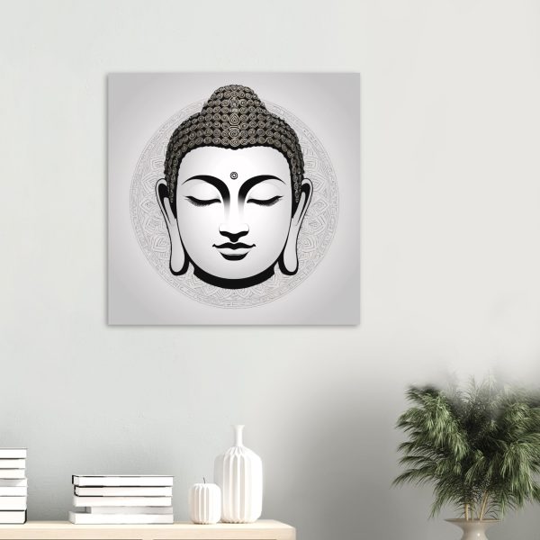 Buddha Mask Canvas Unveils Tranquil Elegance 15