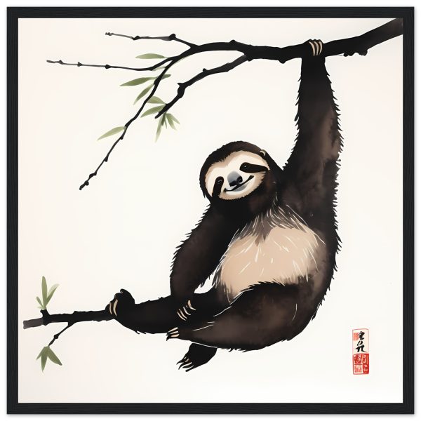 The Ethereal Charm of the Japanese Zen Sloth Print 18