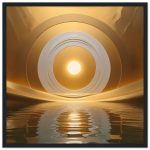 Illuminated Path: Golden Zenful Journey Framed Poster 4