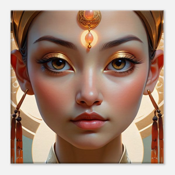 Ethereal Elegance: Golden Crown Canvas Art 2