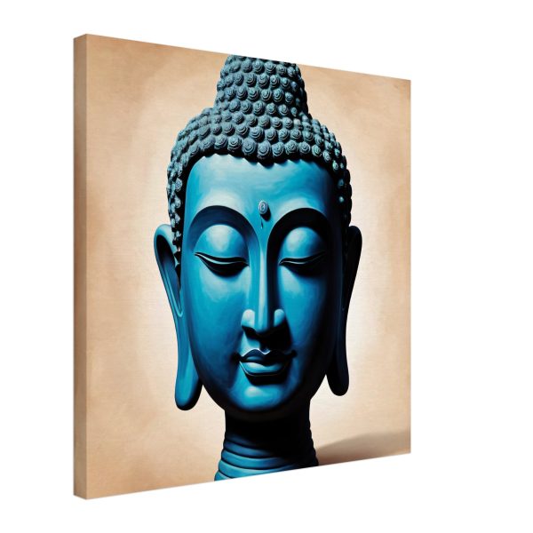 Blue Tranquillity: Buddha Head Elegance for Your Space 6