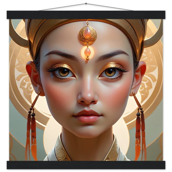 Regal Radiance: Golden Zen Enchantress Poster 2