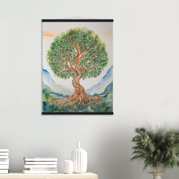 Tranquil Tree in Watercolour Wall Art 8