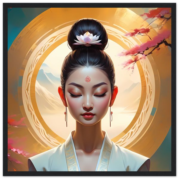 Woman Buddhist Meditating Canvas: A Visual Journey to Enlightenment 11