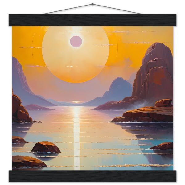 Rustic Sunset Serenity Poster with Hanger 3